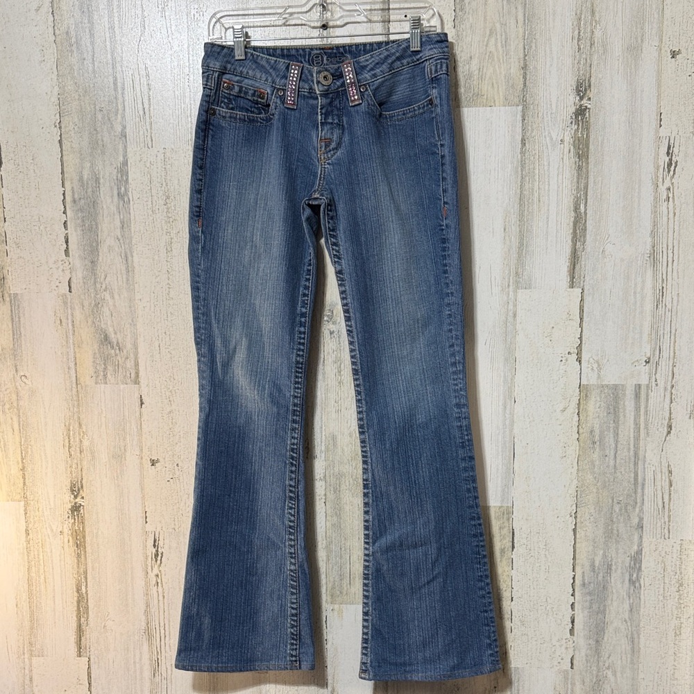 bebe Blue Flare & Wide Leg Jeans